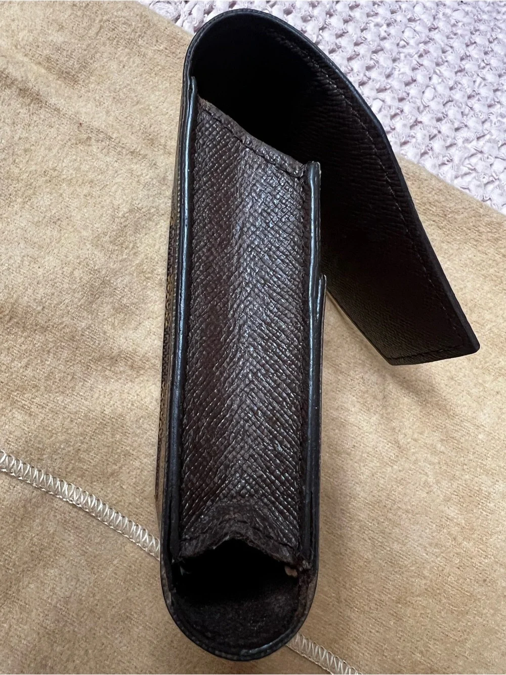 Louis Vuitton Canvas Damier Ebene Cigarette Case with Dustbag